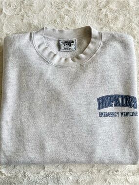 Vintage Johns Hopkins Crewneck Sweatshirt Mens XL Emergency Medicine Lee READ